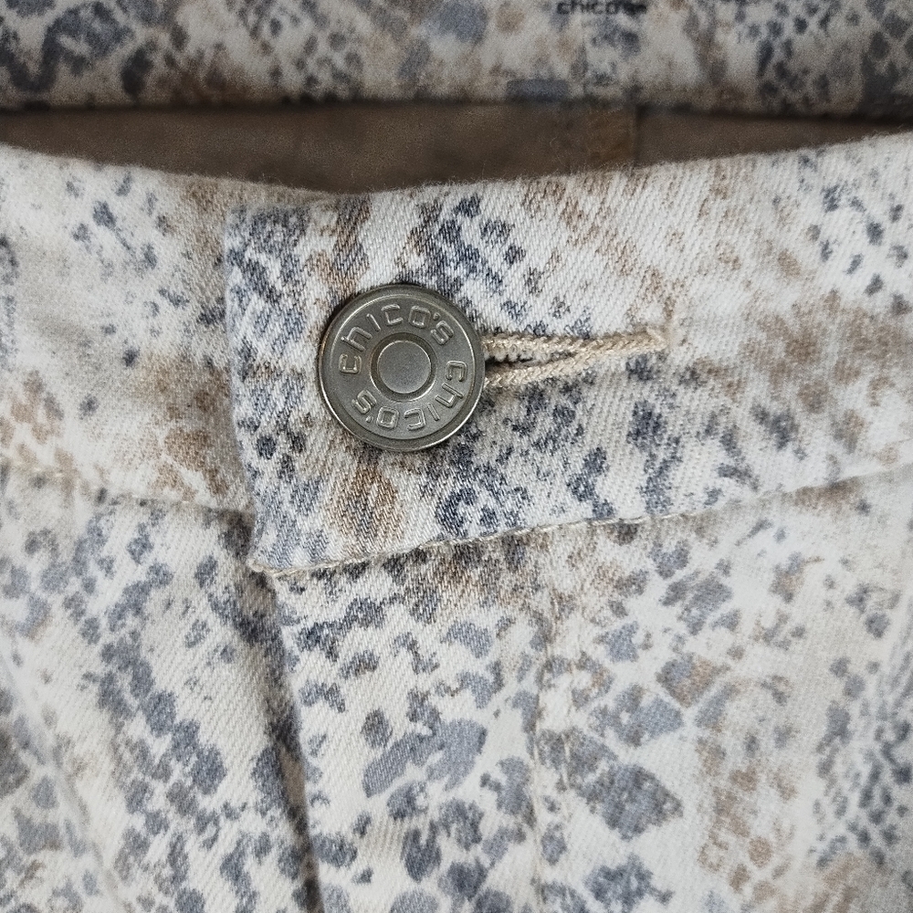 Chico's So Slimming Python Print Girlfriend Ankle… - image 4